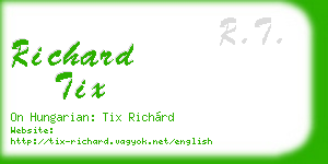 richard tix business card