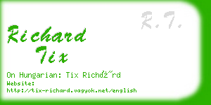 richard tix business card